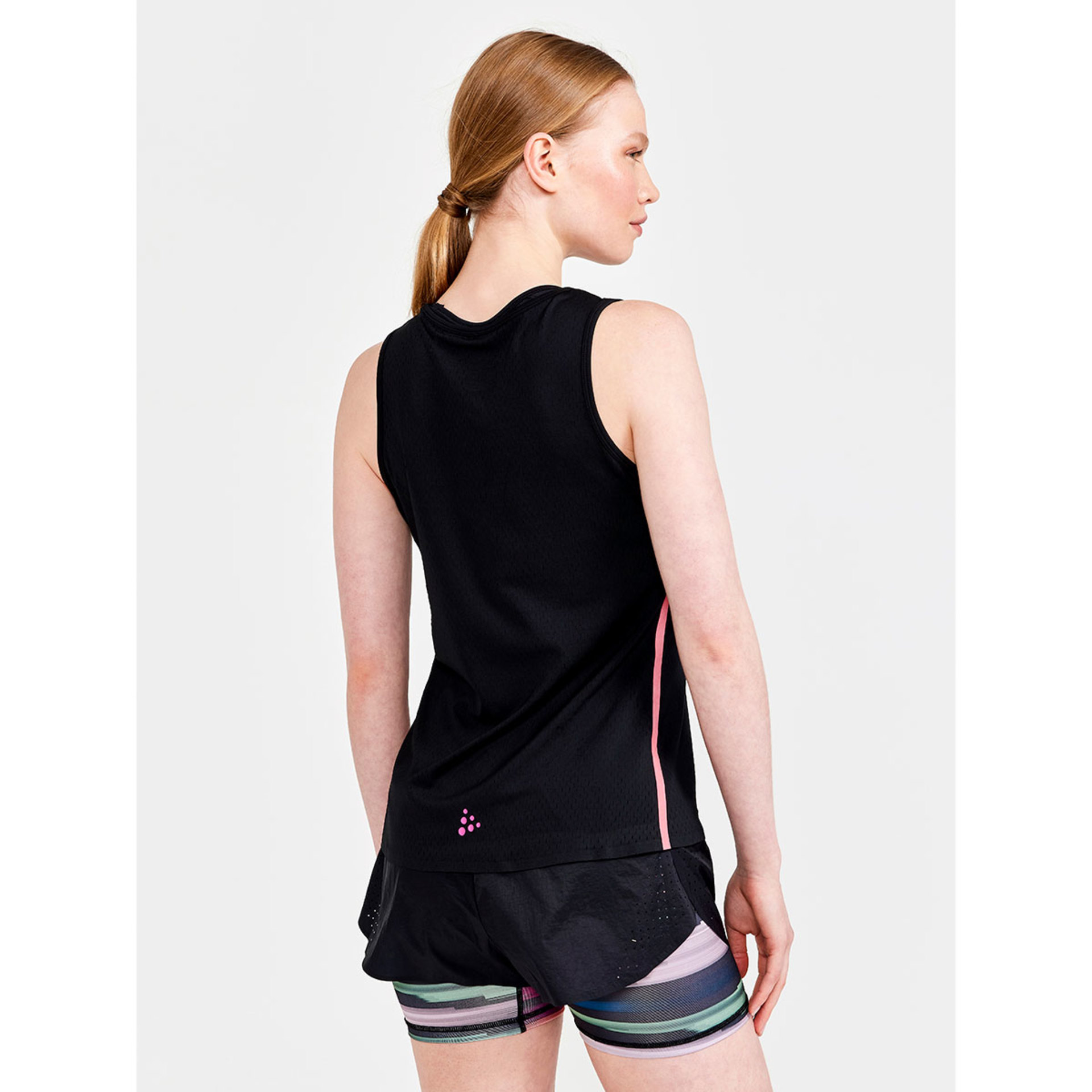 Craft CTM Distance Warp Mesh Hardloop Singlet Zwart Dames