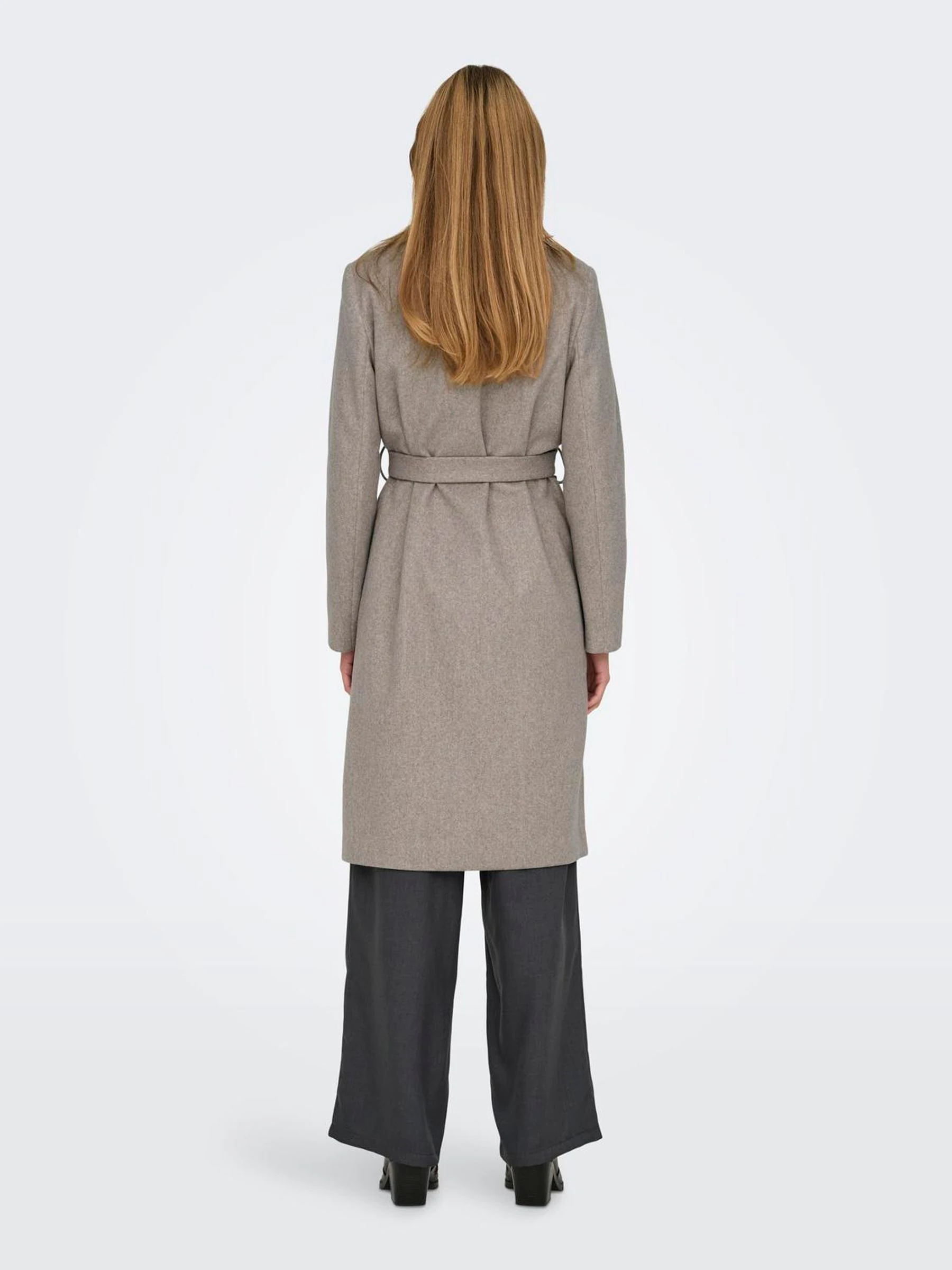 Only Midi Tie Wrap Coat