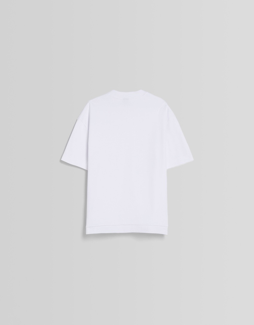Camiseta de malha interlock de manga curta