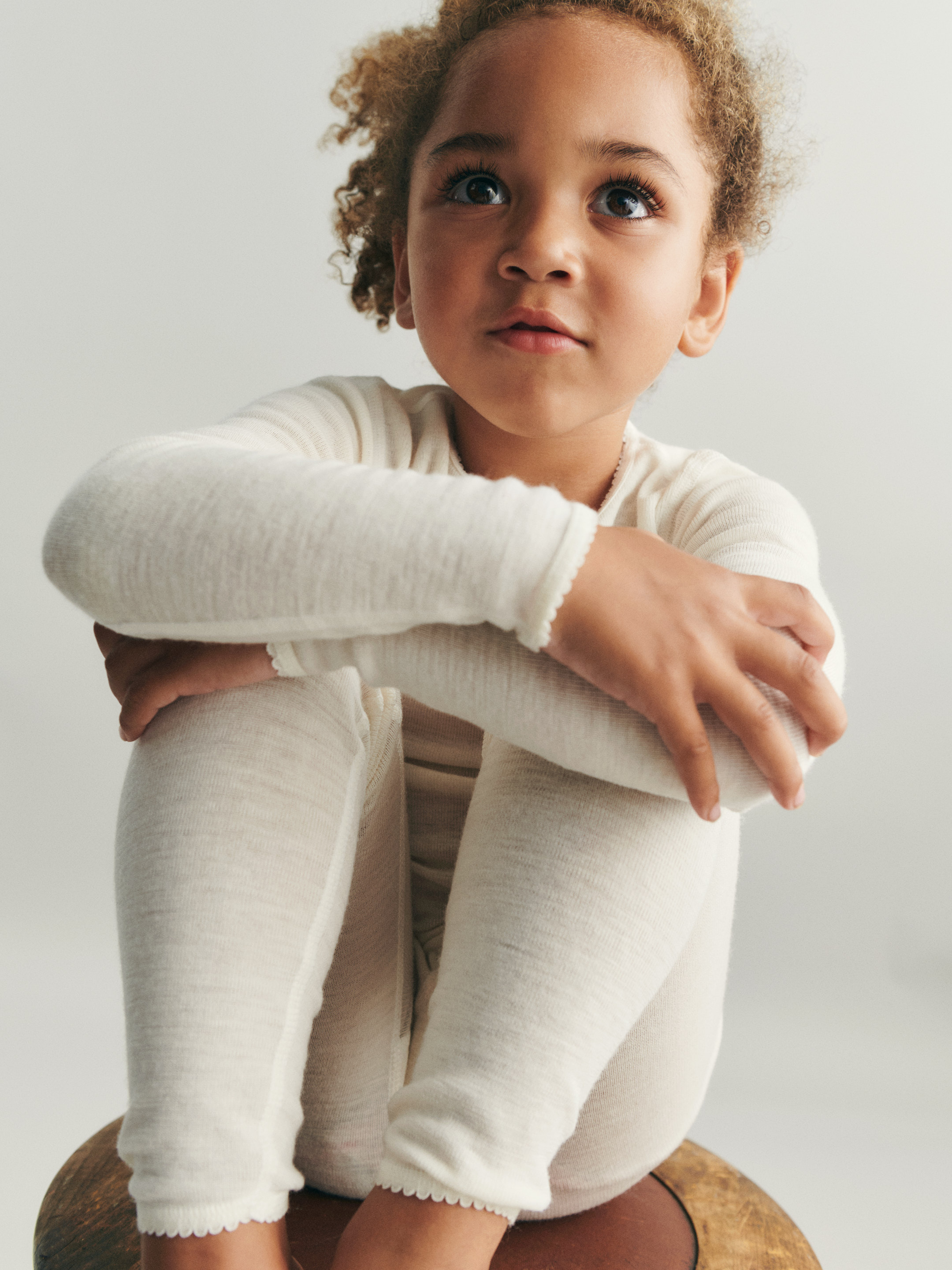 Legging van merinowol voor kinderen in Natuur