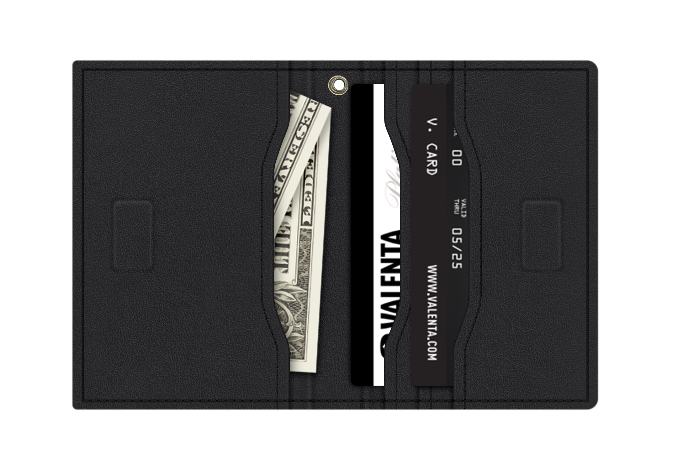 Card Wallet MagSafe Leer Zwart
