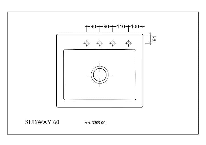 Évier en céramique 1 cuve à encastrer Villeroy & Boch Subway blanc mat