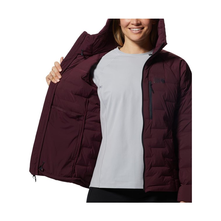 Mountain Hardwear Stretchdown Hoody Jacket Women Cocoa Red