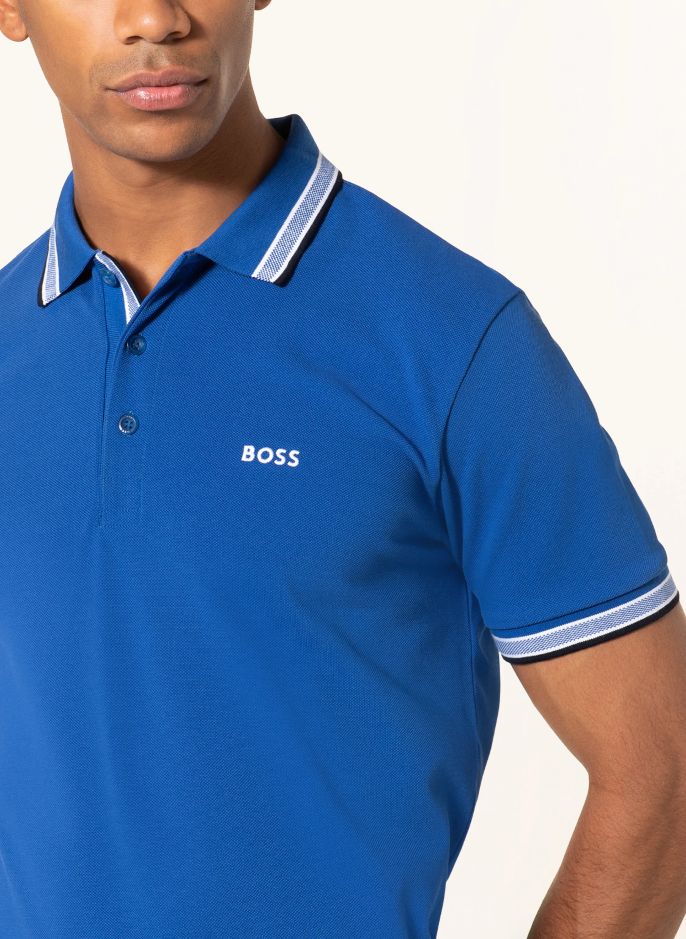 BOSS Piqué-Poloshirt PADDY CURVED Regular Fit