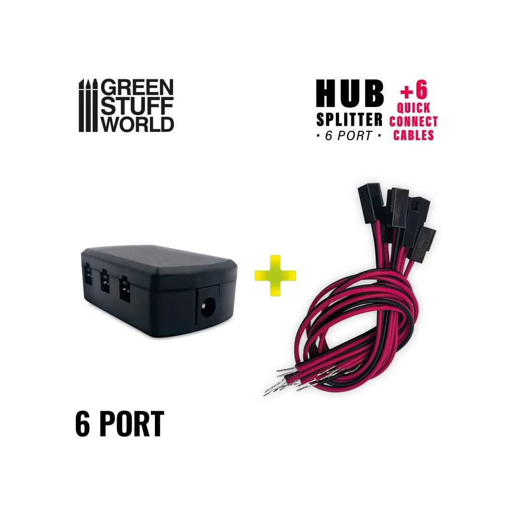 Distributeur HUB 6 ports + 6 Câbles de Connexion Rapide