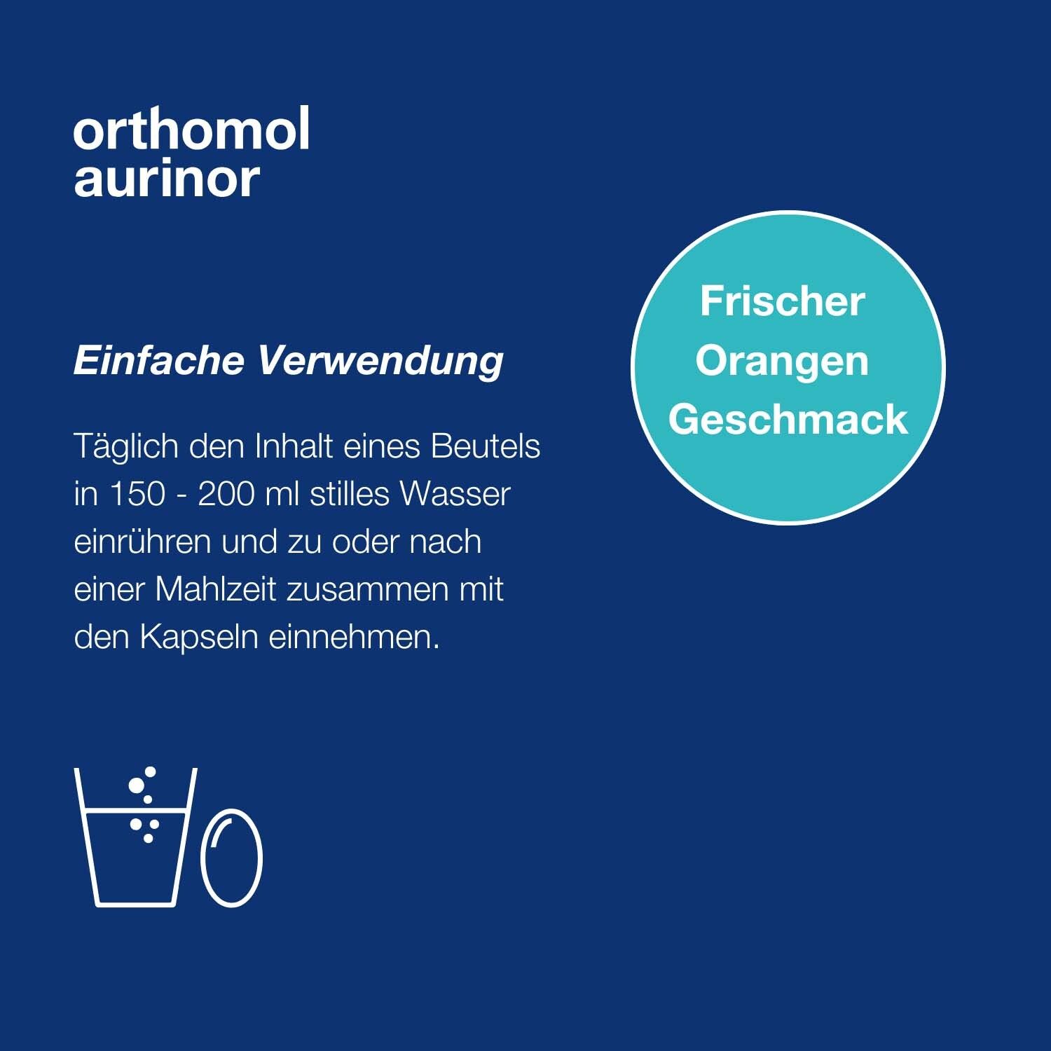 Orthomol Aurinor - unterstützt den Energiestoffwechsel - mit Omega-3-Fettsäure, Vitamin C, Magnesium und Zink - Granulat/Kapseln