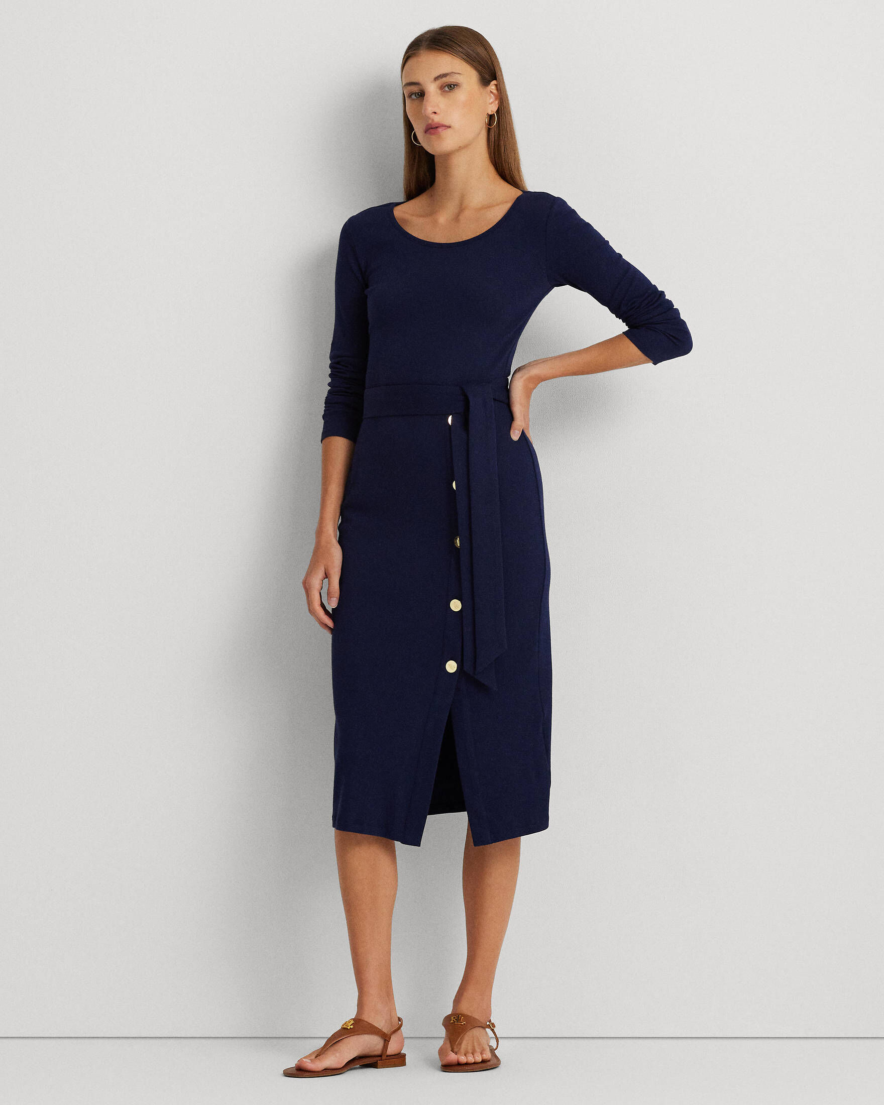 Lauren Ralph Lauren| Damen Kleid mit Bindegürtel