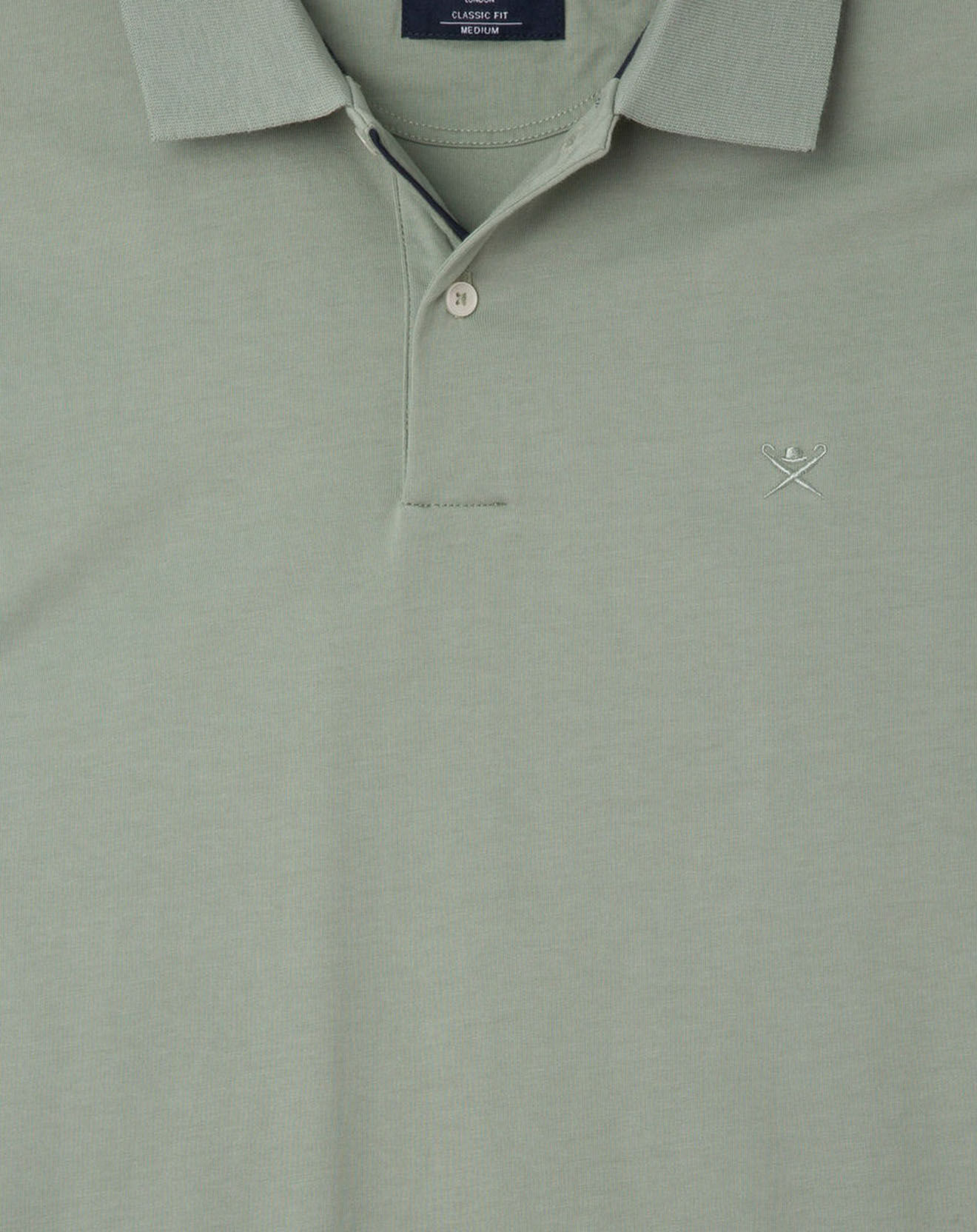 Hackett London Polo en Jersey Regular Fit uni Smart vert clair