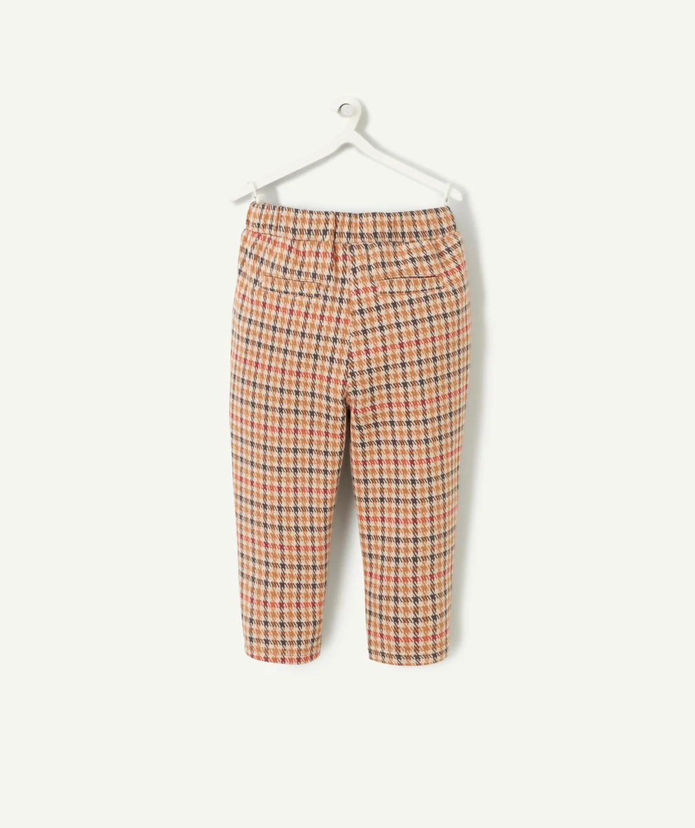 PANTALON TREGGING BÉBÉ FILLE MARRON IMPRIMÉ PIED DE PUCE