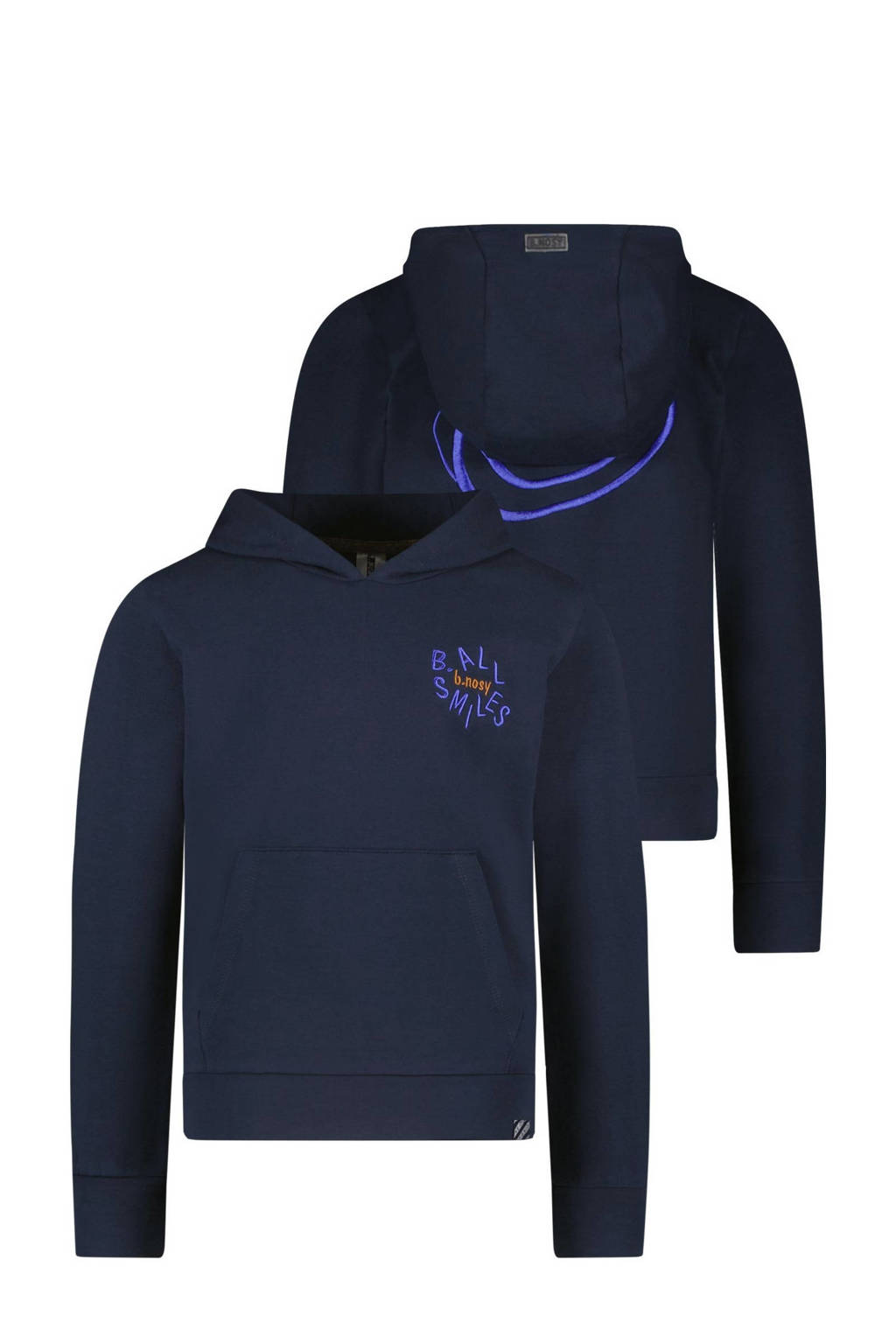 B.Nosy hoodie Sep met backprint donkerblauw