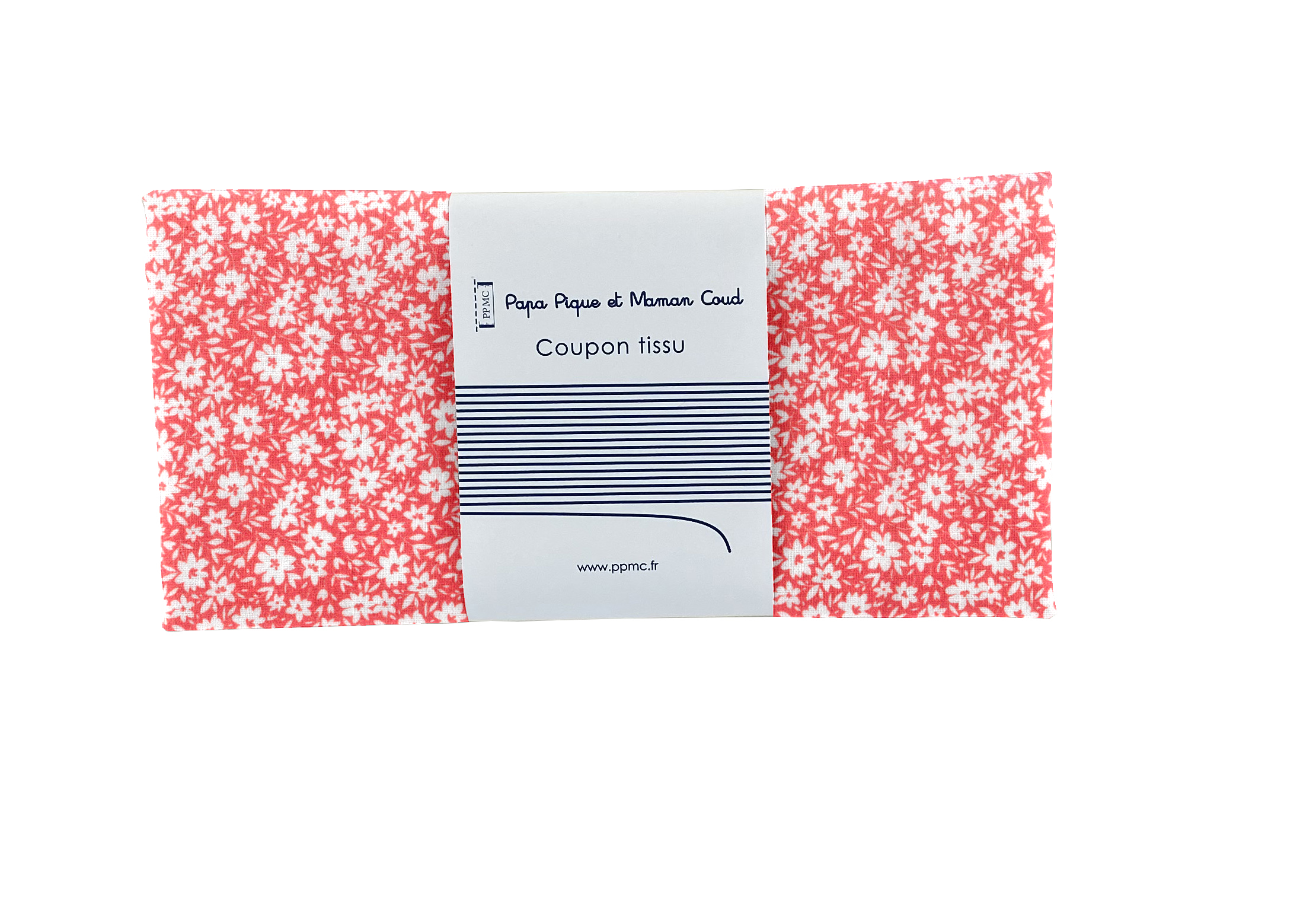 Coupon Tissu 50 Cm Petites Fleurs Rougeex1087