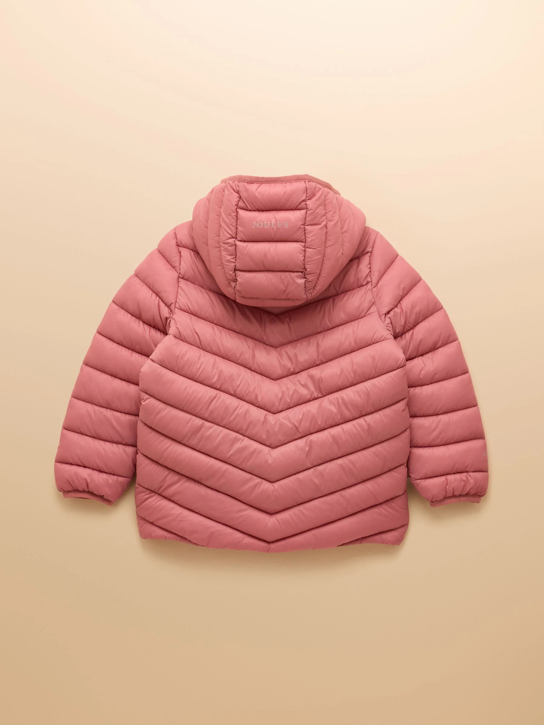 Roze - Joules Cairn regenbestendige gewatteerde jas met capuchon voor kinderen