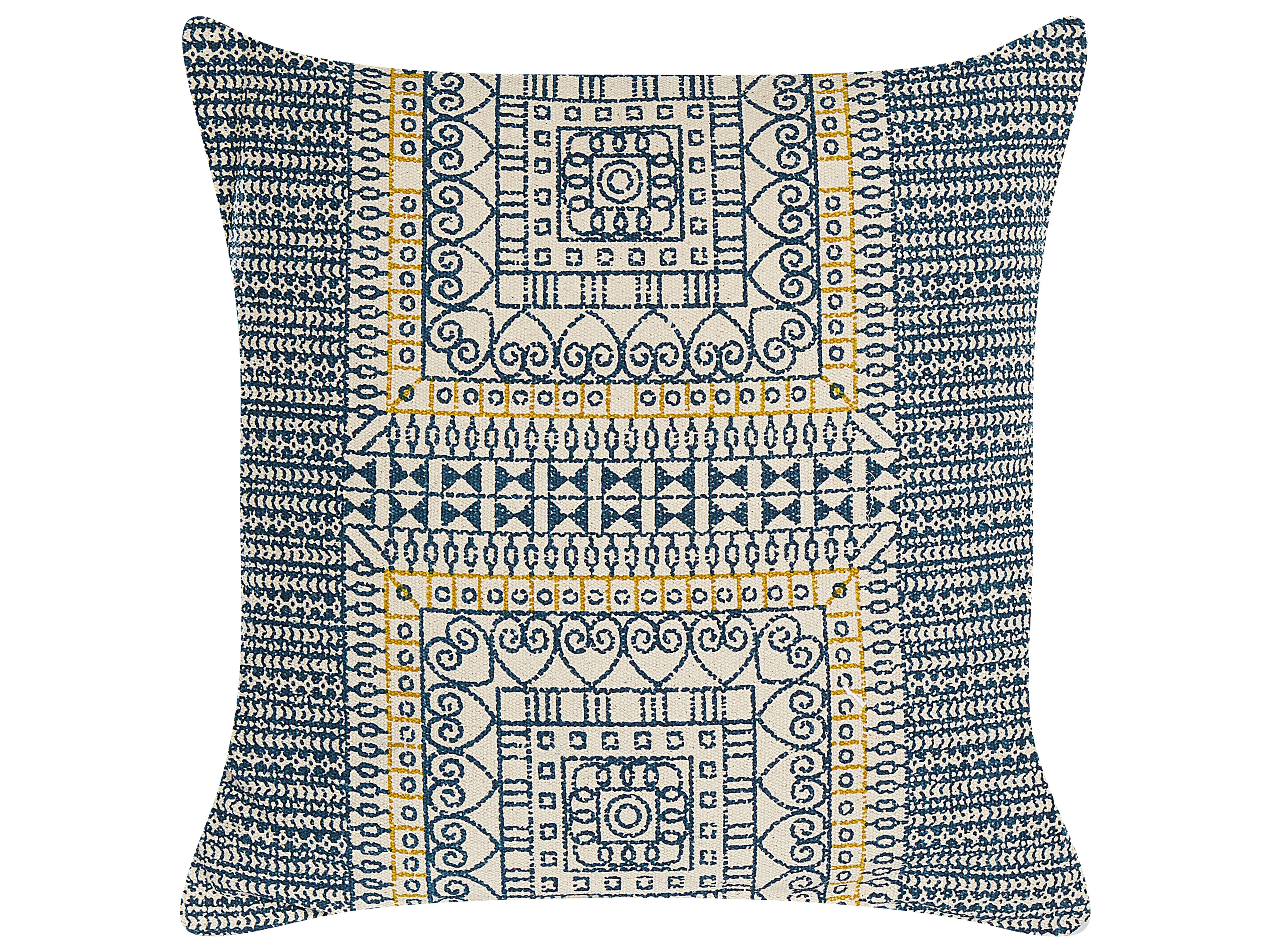 Set van 2 sierkussens SIDI Katoen 50 x 50 cm Blauw geometrisch patroon