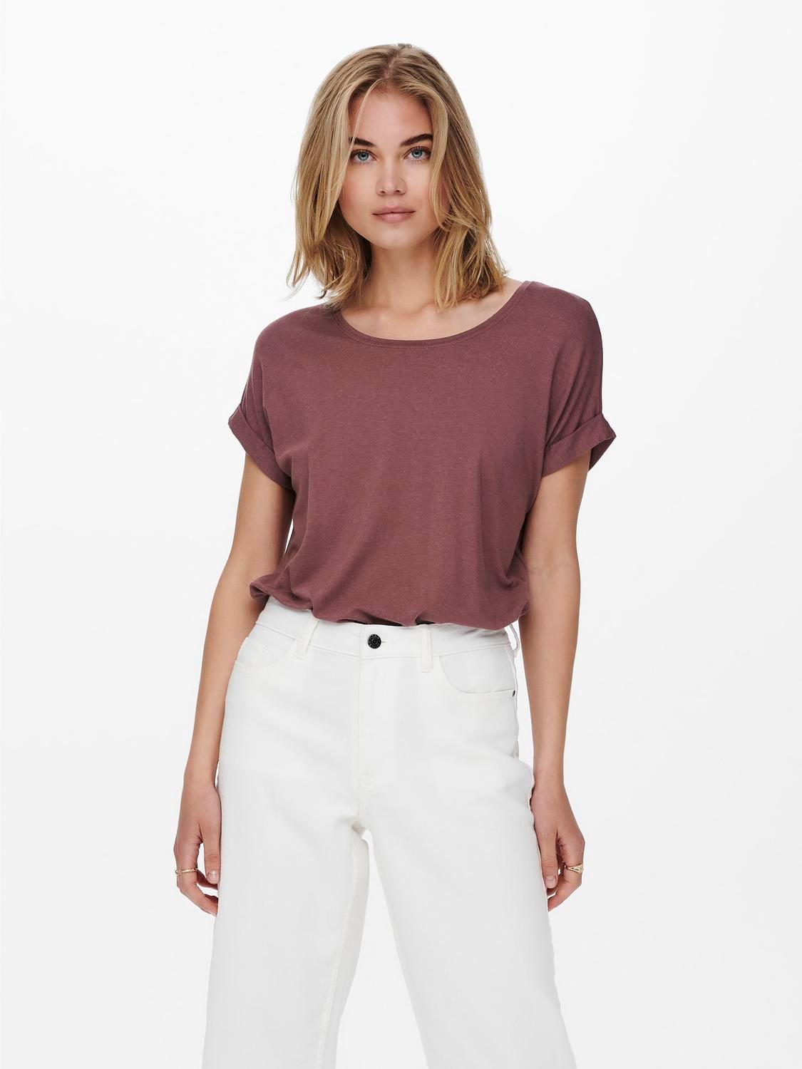 ONLMOSTER Top Rose Brown