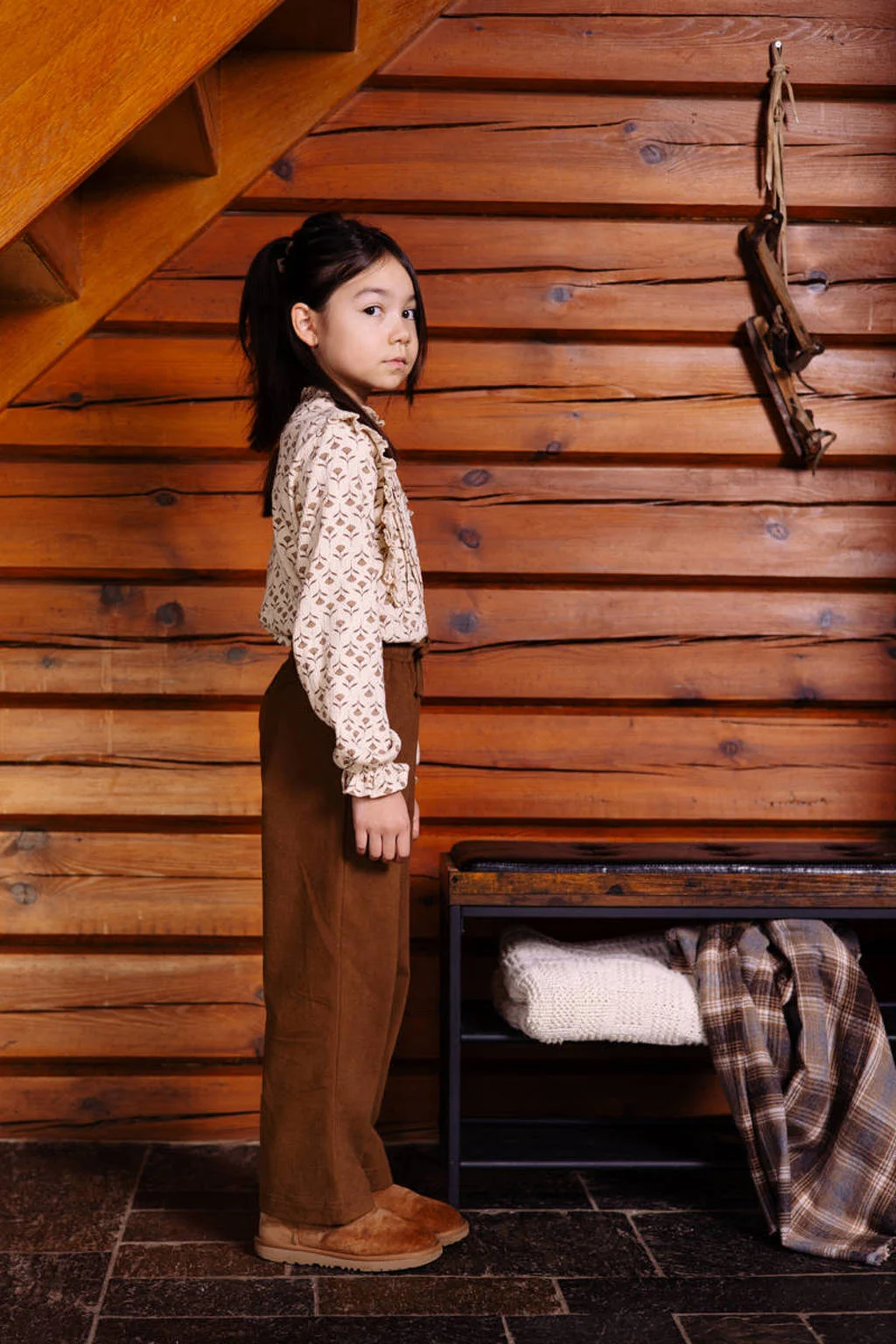 LEVV Little regular casual broek bruin