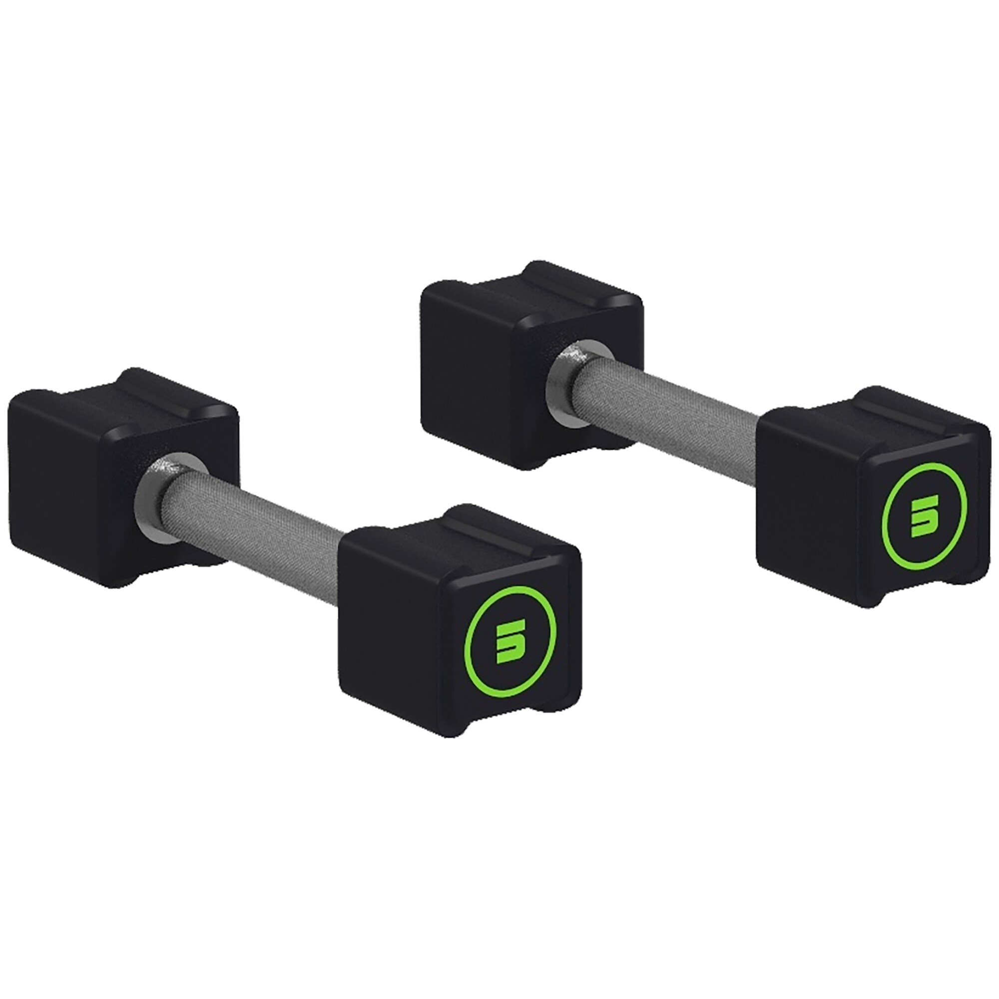 SPORTNOW Kurzhanteln im 2er Set mit je 5 kg schwarz 27L x 7B x 7H cm