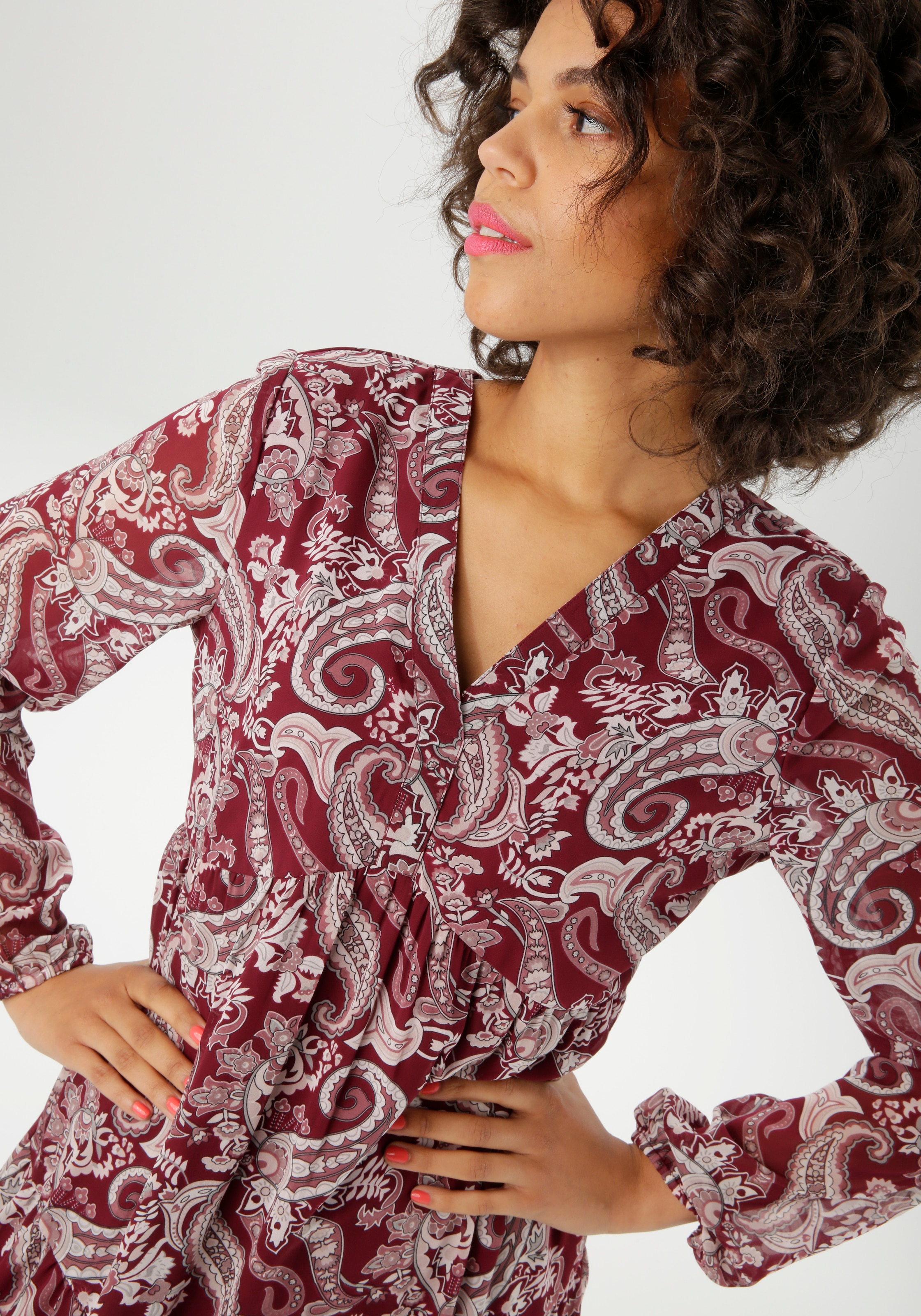 Aniston CASUAL Maxikleid mit farbharmonischem Paisley-Muster - NEUE KOLLEKTION