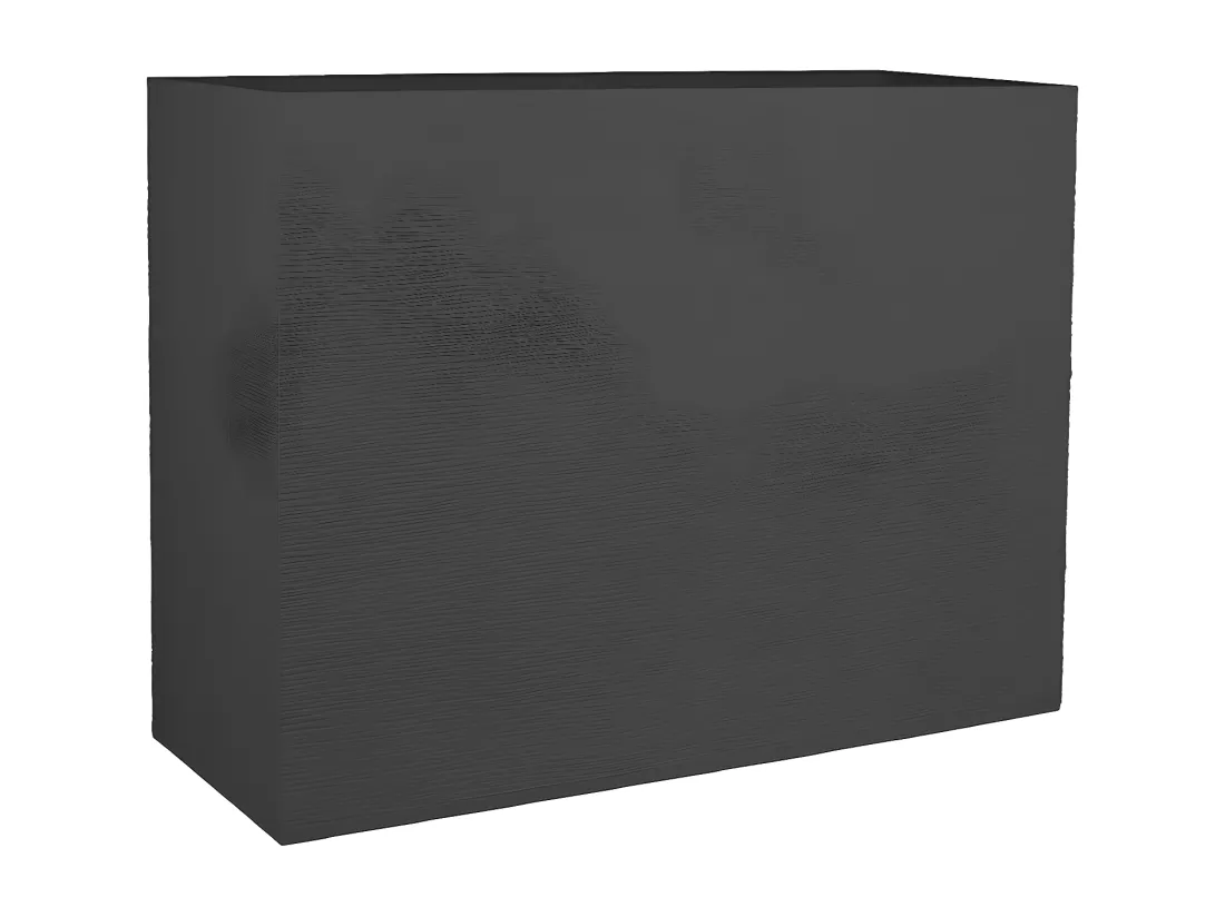 Jardinière rectangulaire Graphit - 78,5 x 29,5 x 60 cm - 46 L - Gris anthracite - Eda