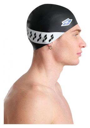 Bonnet de bain Arena Icons Team Stripe Noir