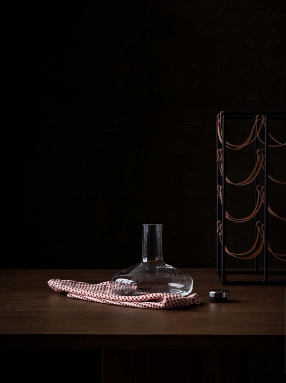 Audo Copenhagen Wine Breather decanteerkaraf transparant/staal