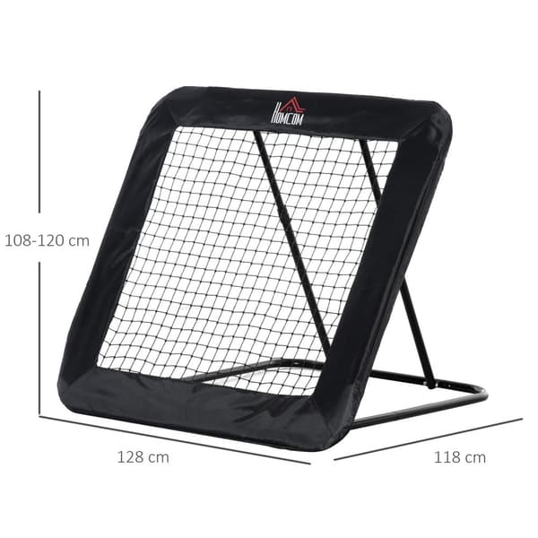 Foldefotballmål, Fotballrebounder, Returvegg, Nett For Multisport, 5-Nivå Justerbar, 128X118X108-120Cm