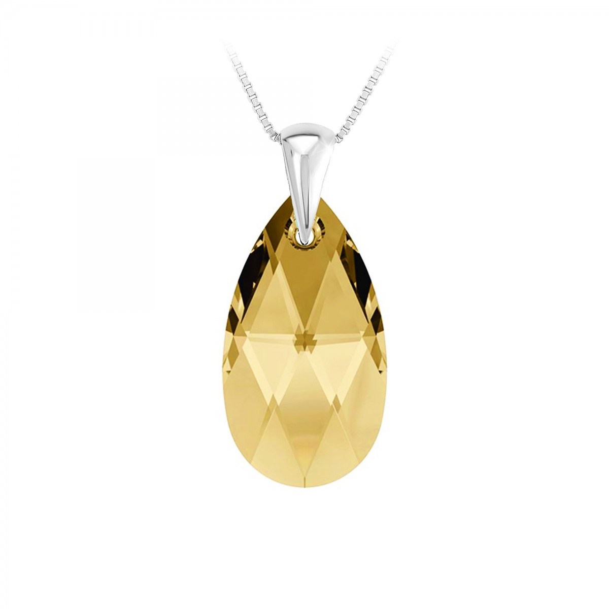 Collier en Argent rhodié 925 SC Crystal orné de Cristaux scintillants