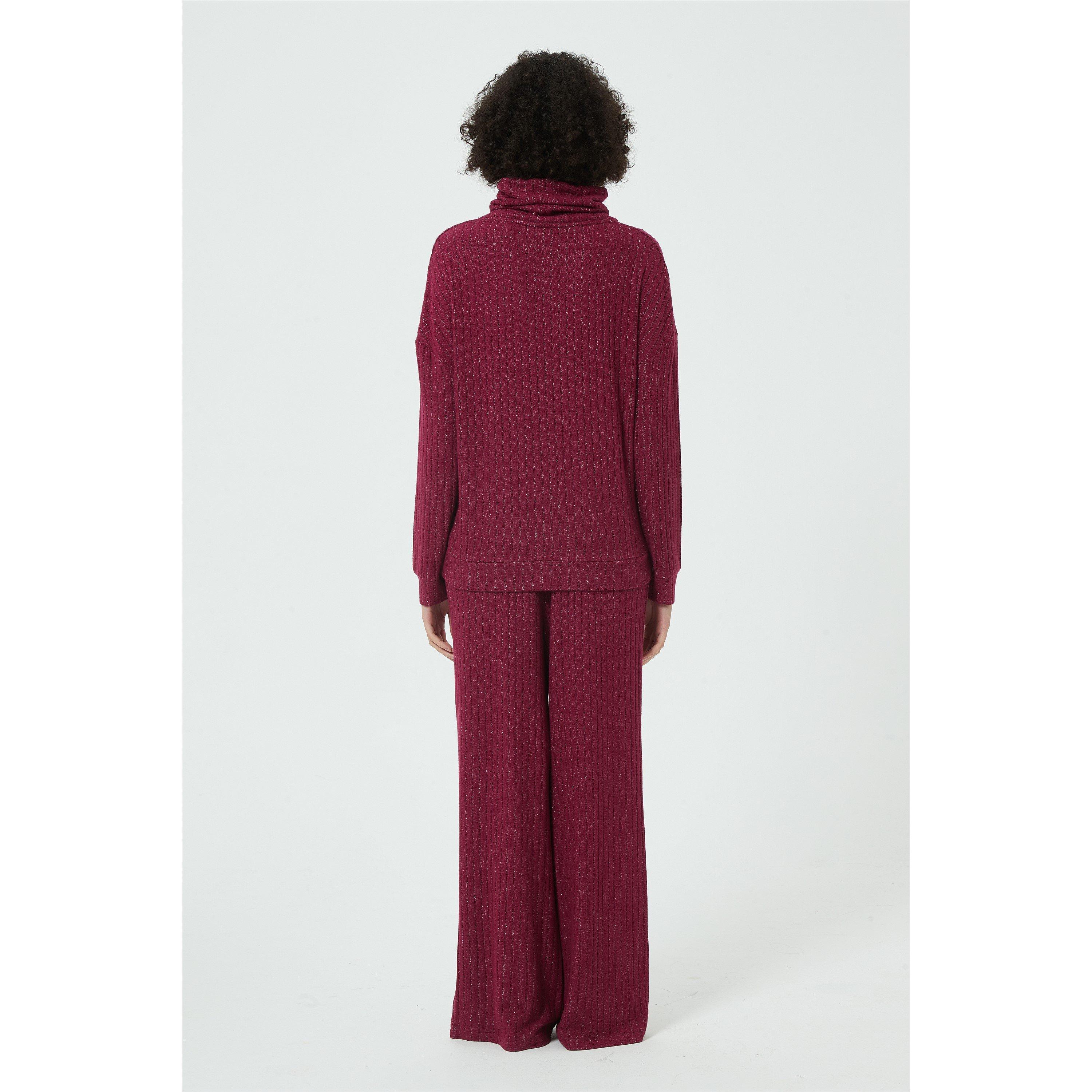 Linea Ladies Sparkle Rib Cowl Neck Lounge Set