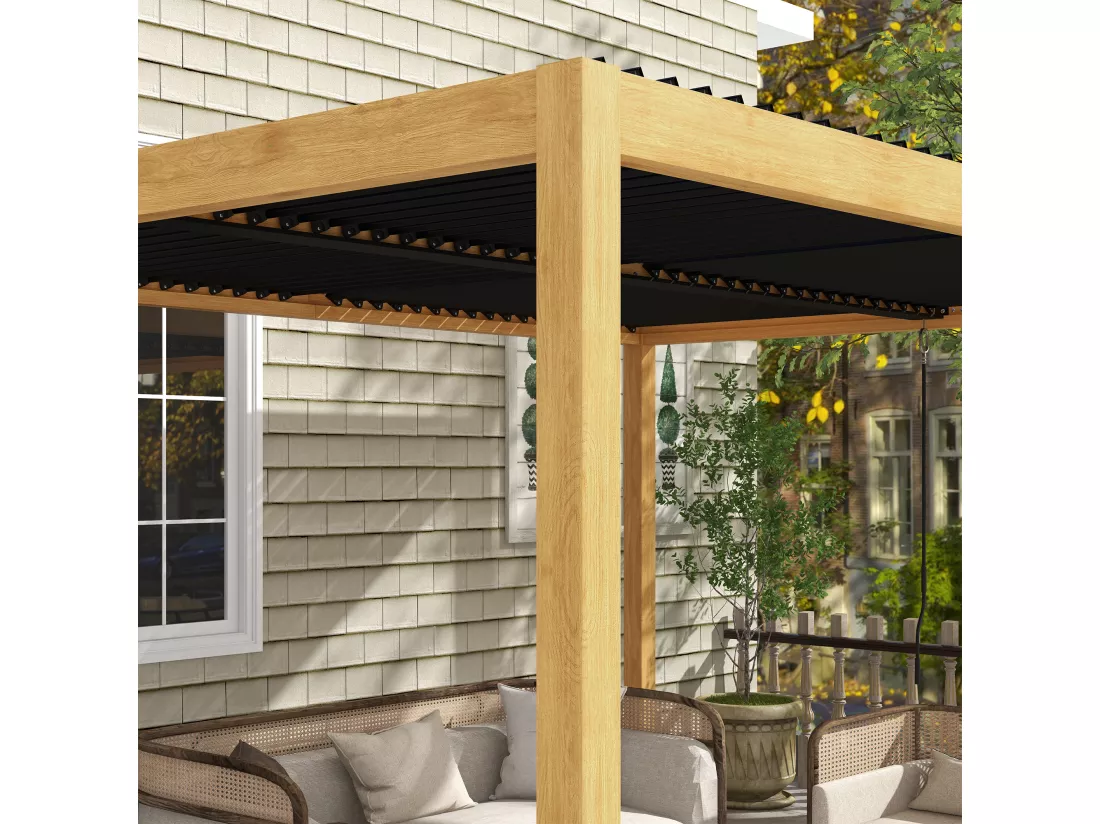 Pergola 3 x 4 m bioclimatique style contemporain alu