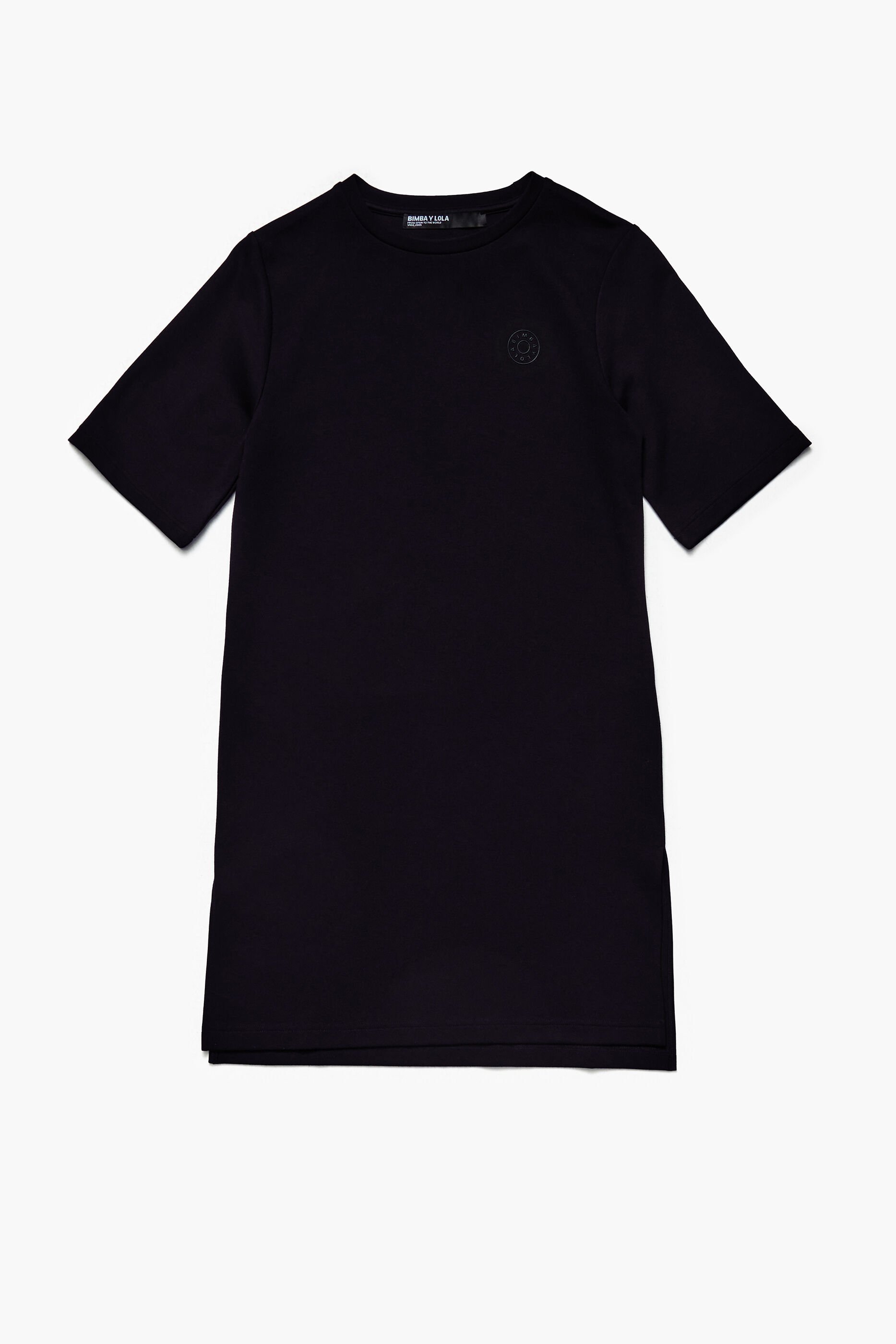 vestido preto de malha Roma
