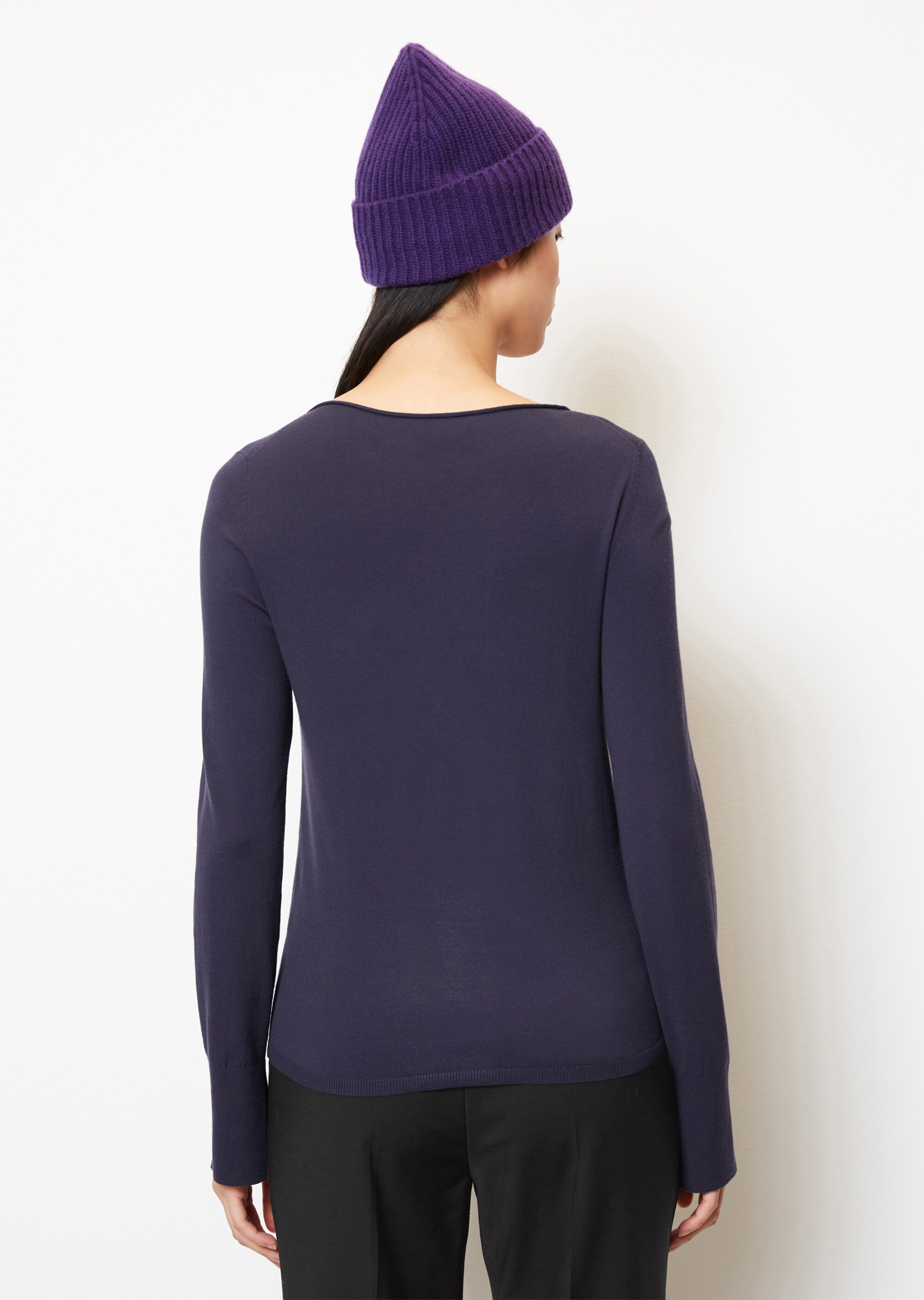 Feinstrick-Pullover slim aus LENZING™ ECOVERO™