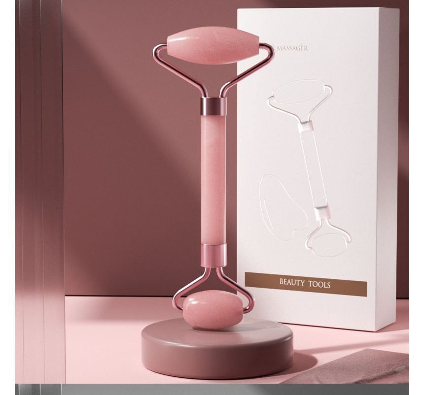 Fondes - Hars Gezichtsmassage Roller / Gua Sha Schraper / Set