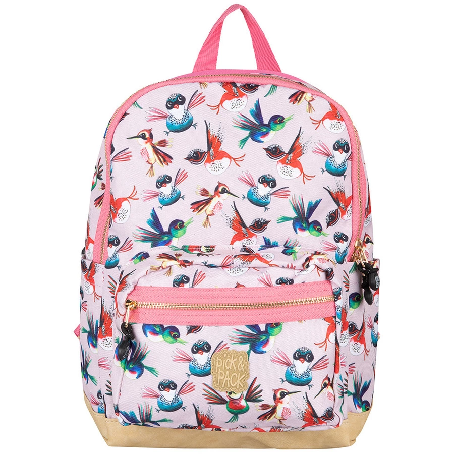 Pick & Pack Rucksack Birds M rosa