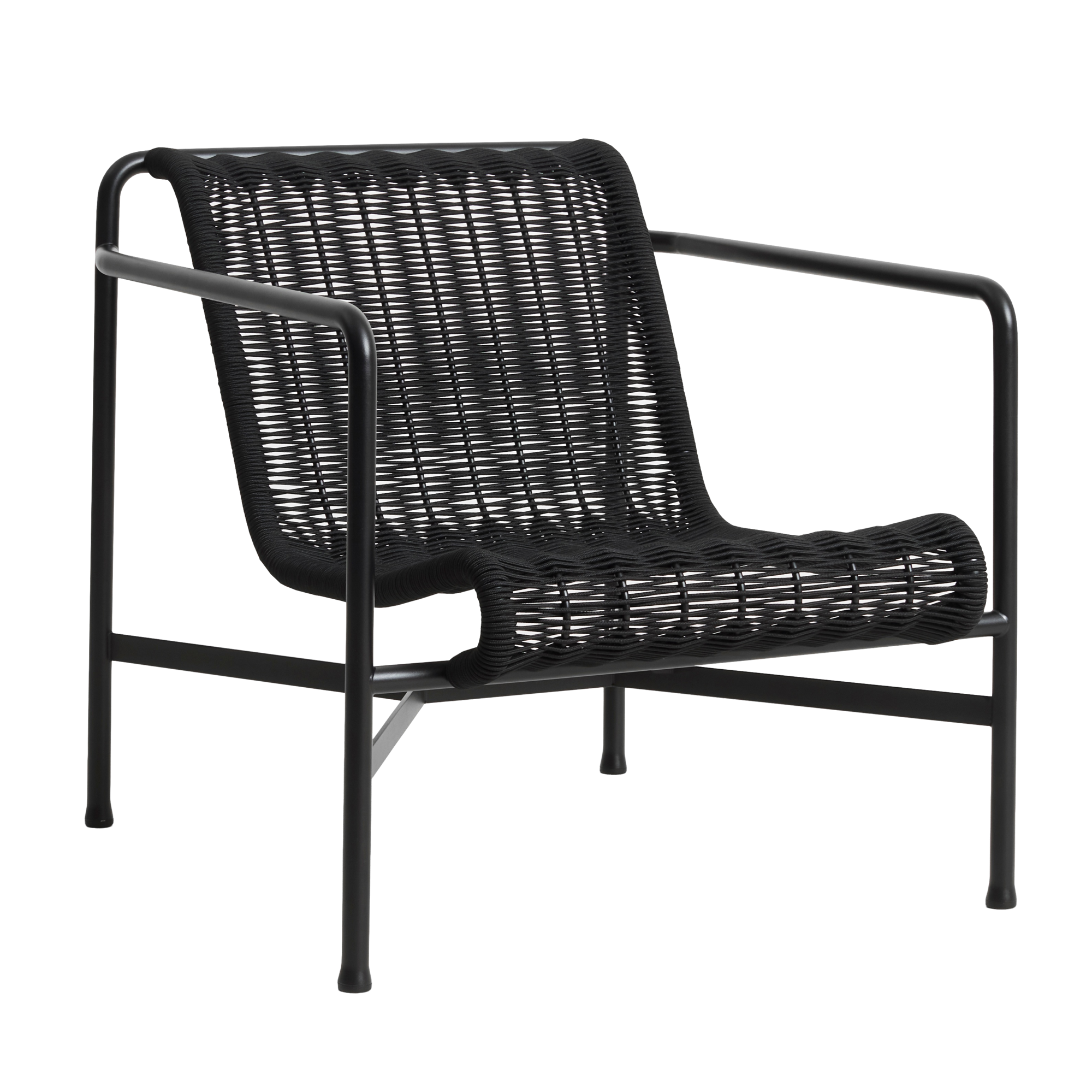 Loungestoel Palissade Cord laag antraciet