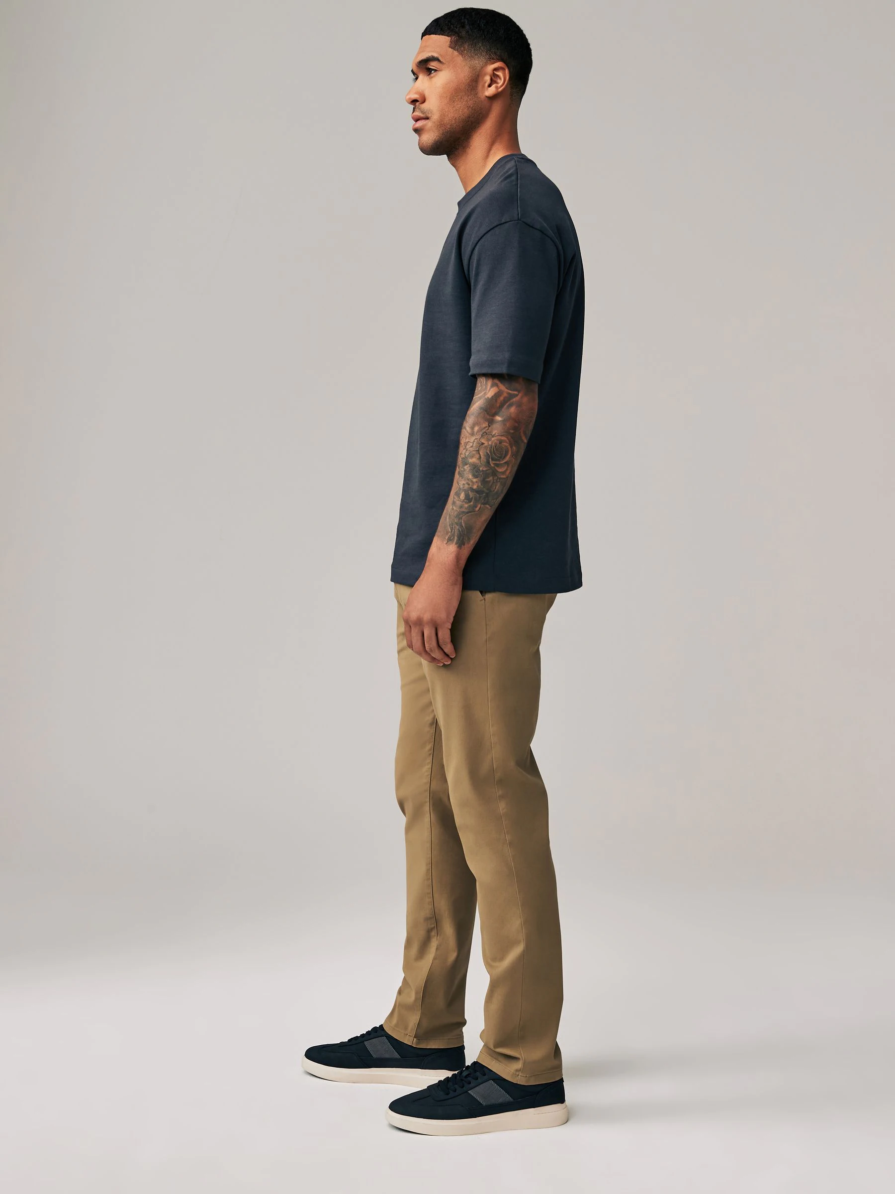 Lichtbruin - Slim Fit - Stretchy chino