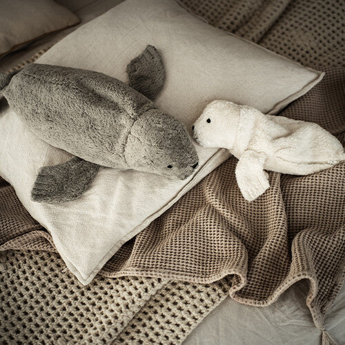 Senger warmteknuffel zeehond - wit - 40 cm