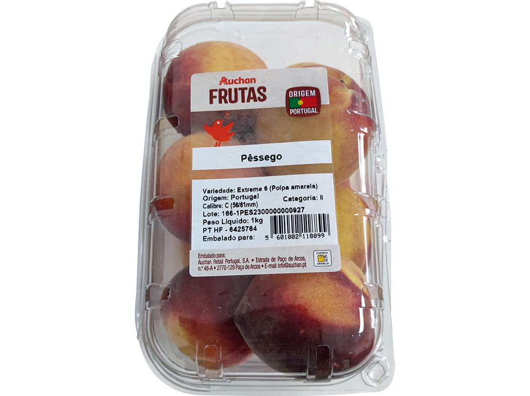 PÊSSEGO VERMELHO AUCHAN 1 KG