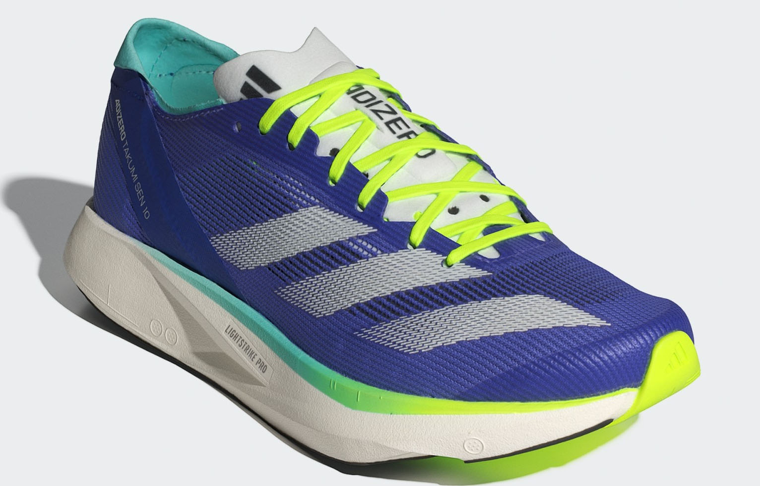 Adizero Takumi Sen 10 Dame Cobalt Blue/Zero Metallic/Lucid Lemon