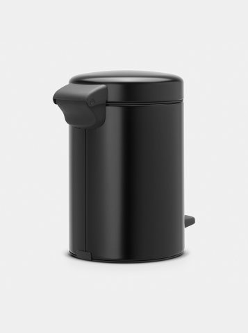 NewIcon Pedaalemmer, 3 liter, kunststof binnenemmer - Matt Black