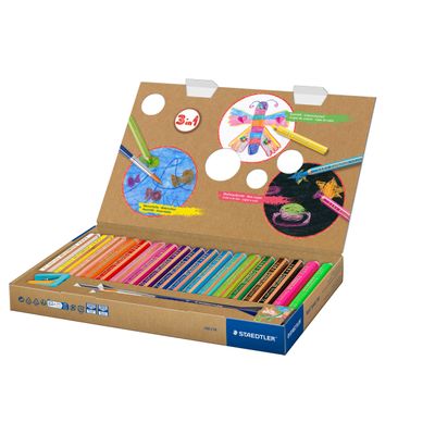 STAEDTLER Buddy - 18 Crayons de couleur - pointe large