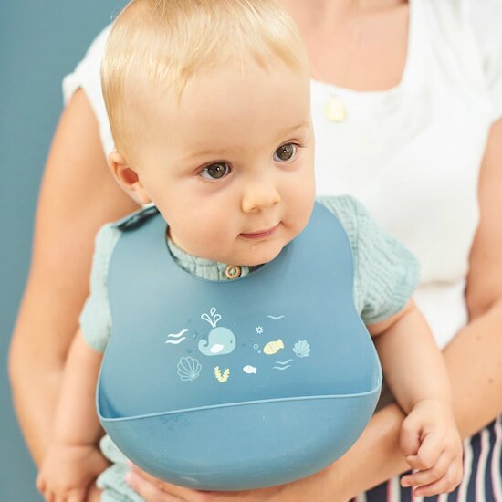 Bavoir silicone   Océan        de               Nattou