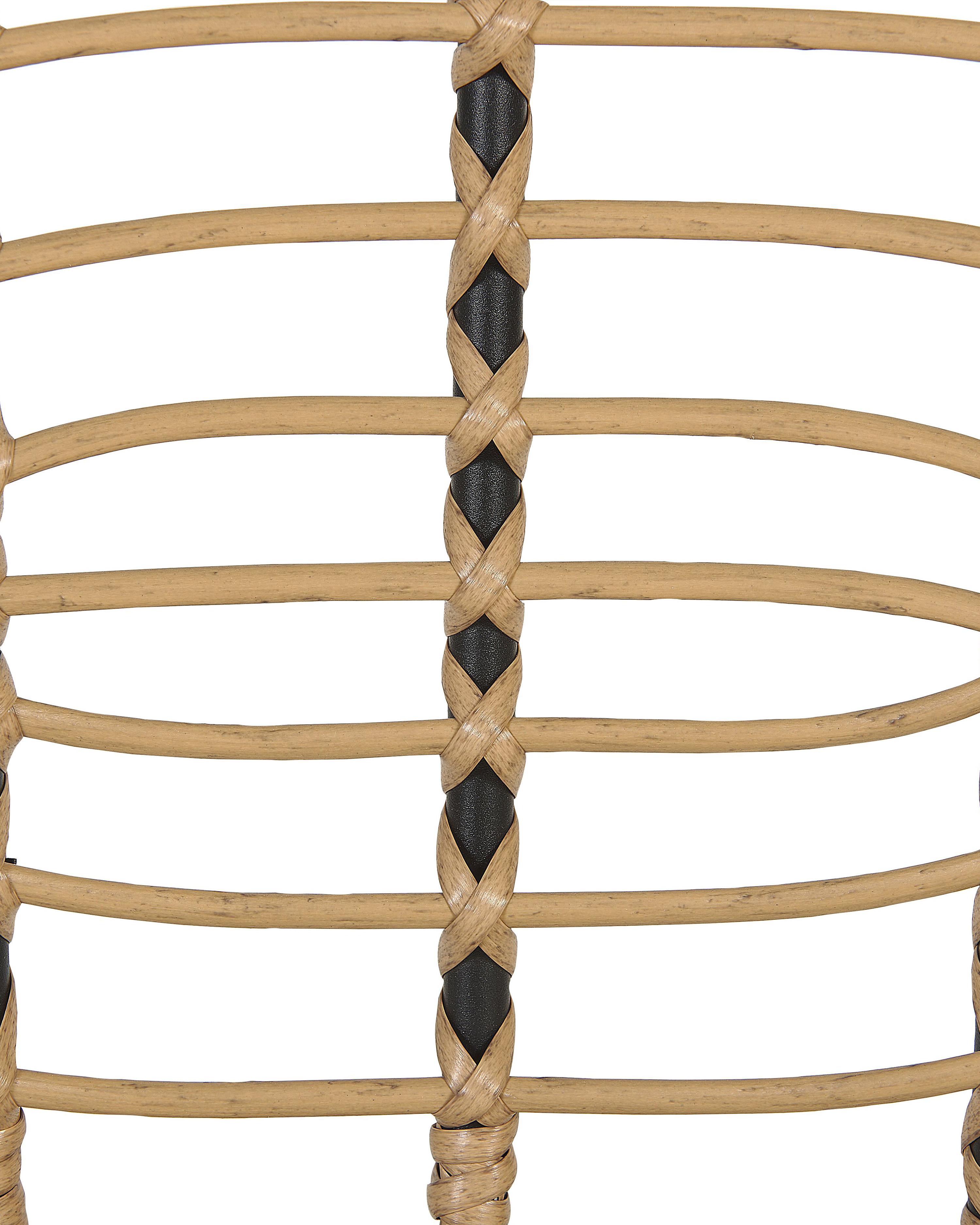 Set van 4 tuinstoelen PRATELLO PE rotan Natuurlijk