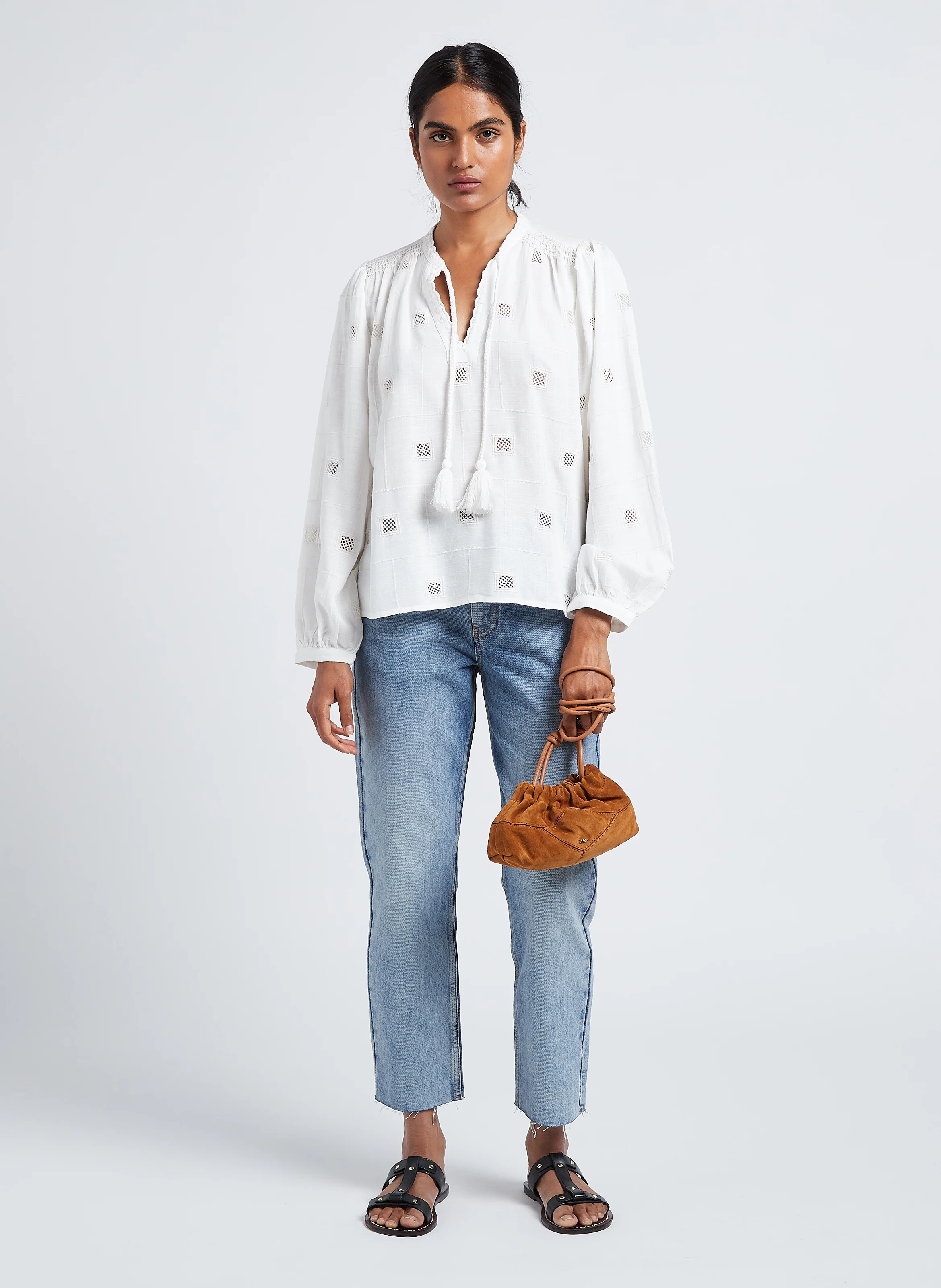 JUNE - Sac bandoulière en cuir | Marron