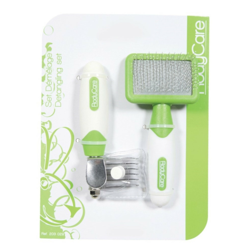 Set démêlage carde douce et démêloir pour lapins, furets, hamsters