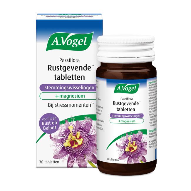 A.Vogel Passiflora Rustgevende1* Tabletten Stemmingswisselingen2* 30 stuks