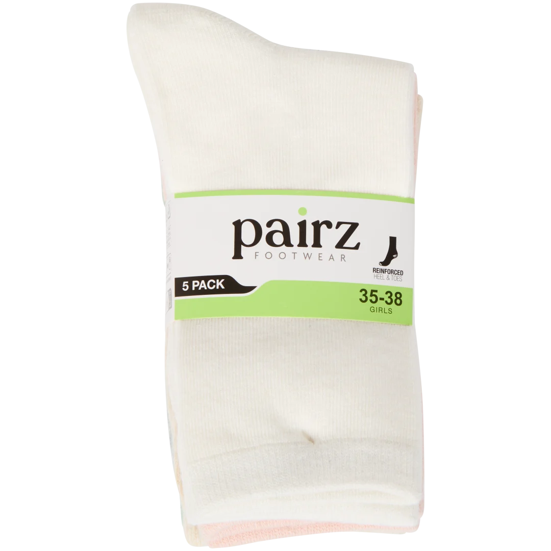 Pairz sokken Maten 23 - 38 | 5 paar | diverse kleuren