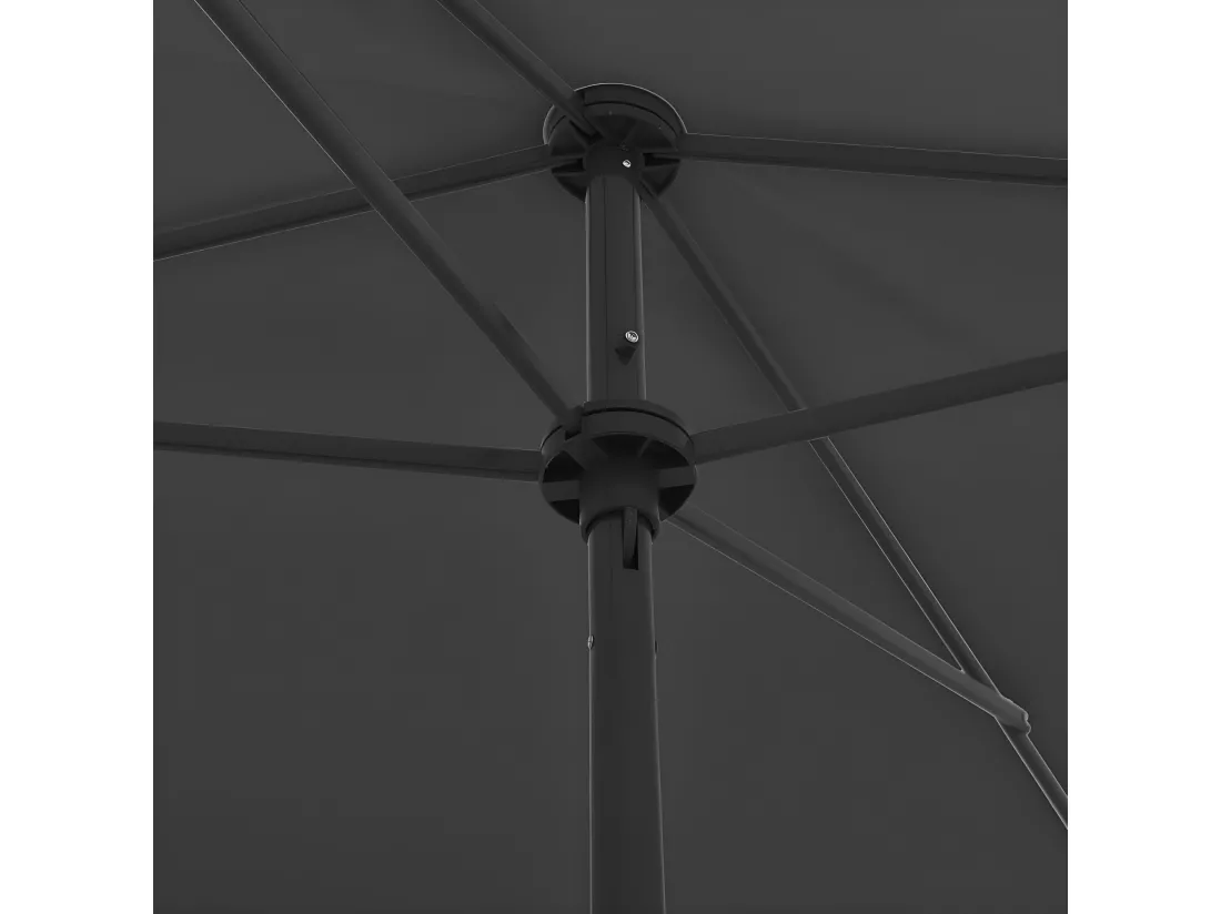 Parasol de plage anthracite 200x125 cm