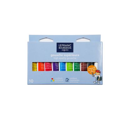 Lefranc Bourgeois - Pack de 10 tubes de peinture (gouache tempéra) - 10 ml