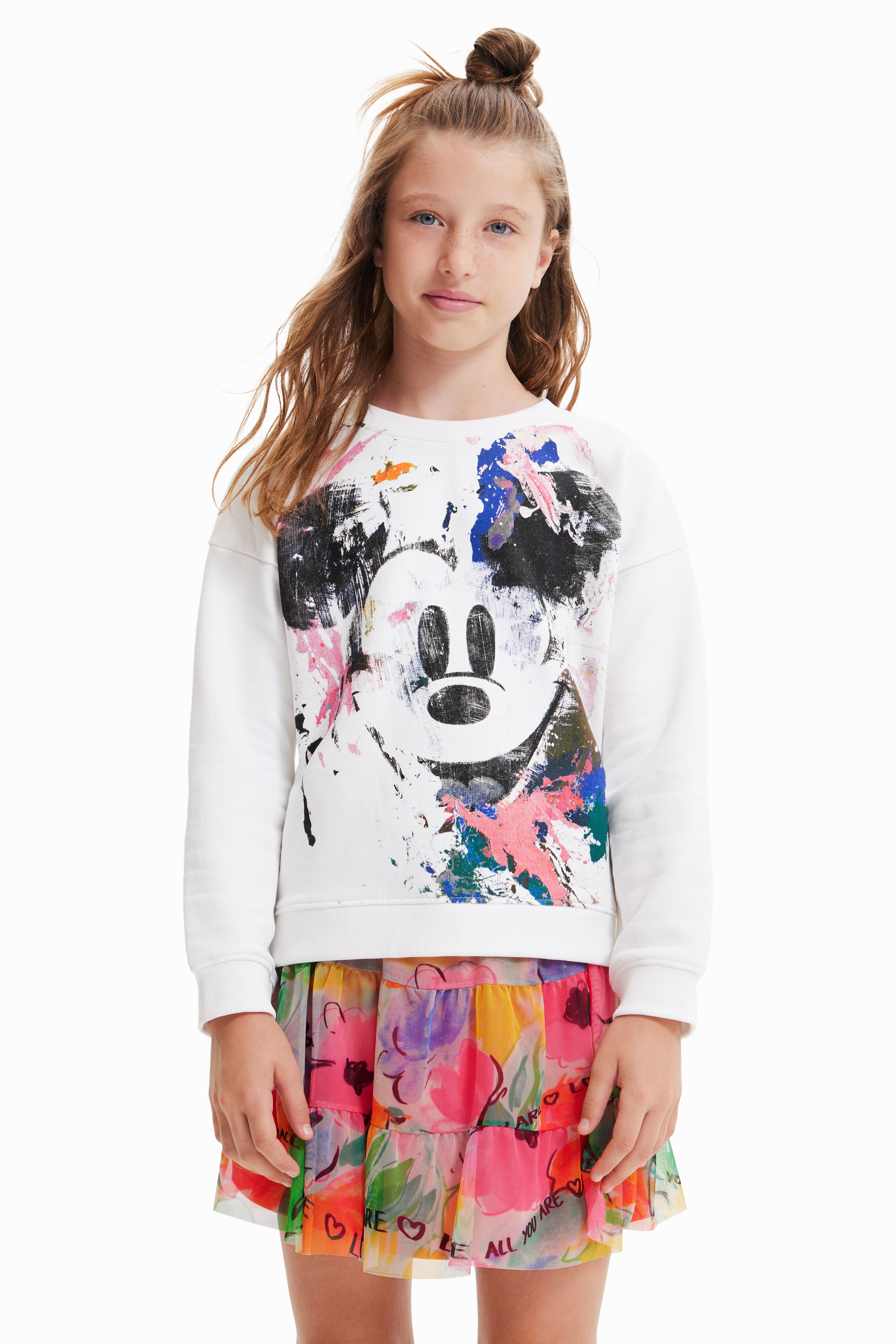 Sweat-shirt Mickey Mouse éclaboussure