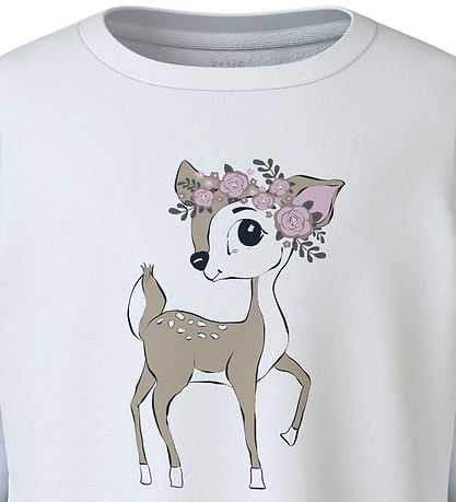 Name It Bluse - NmfVix - Bright White/Flower Deer