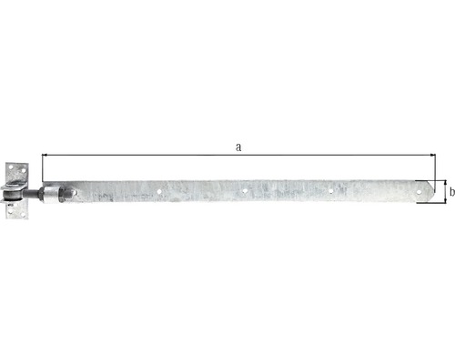 Rechte band, afgerond uiteinde, verstelbaar, 660 mm